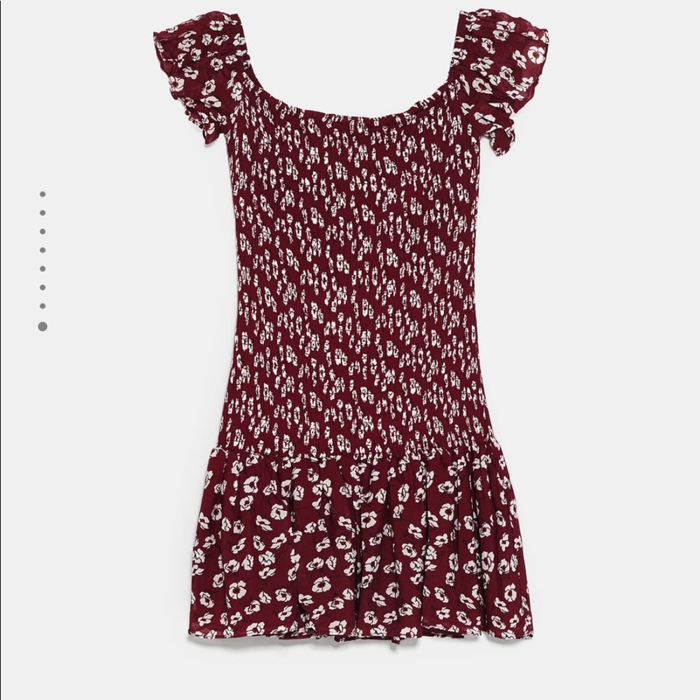 zara floral print dress